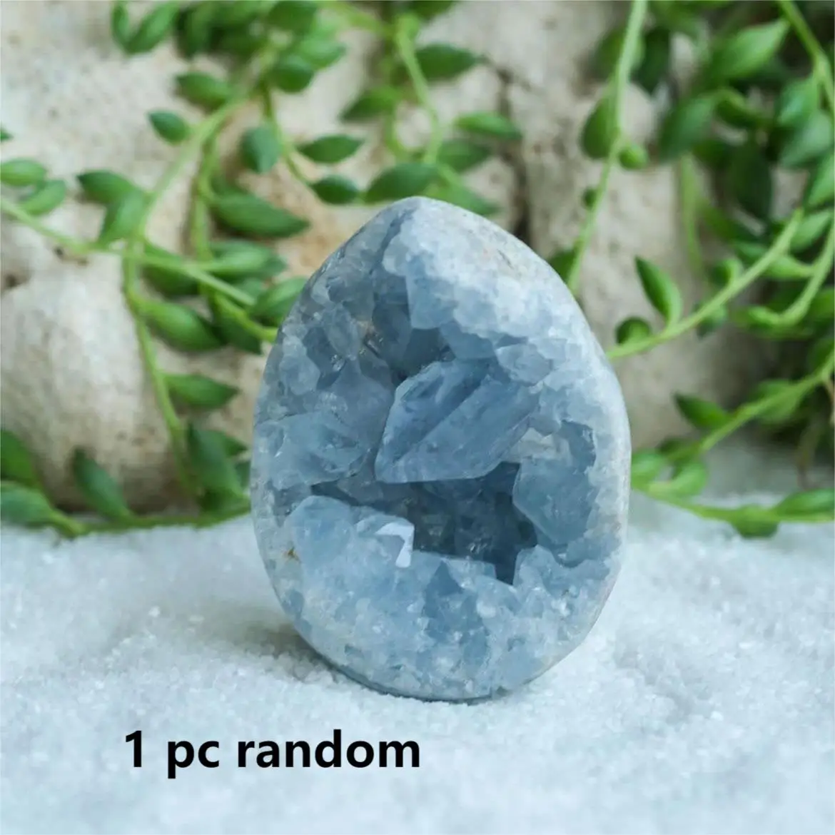 1pc Natural Celestite Crystal Raw Druzy celestite heart Cluster Sky Blue Geode Rough Mineral Blue Celestite Geode Celestite Raw