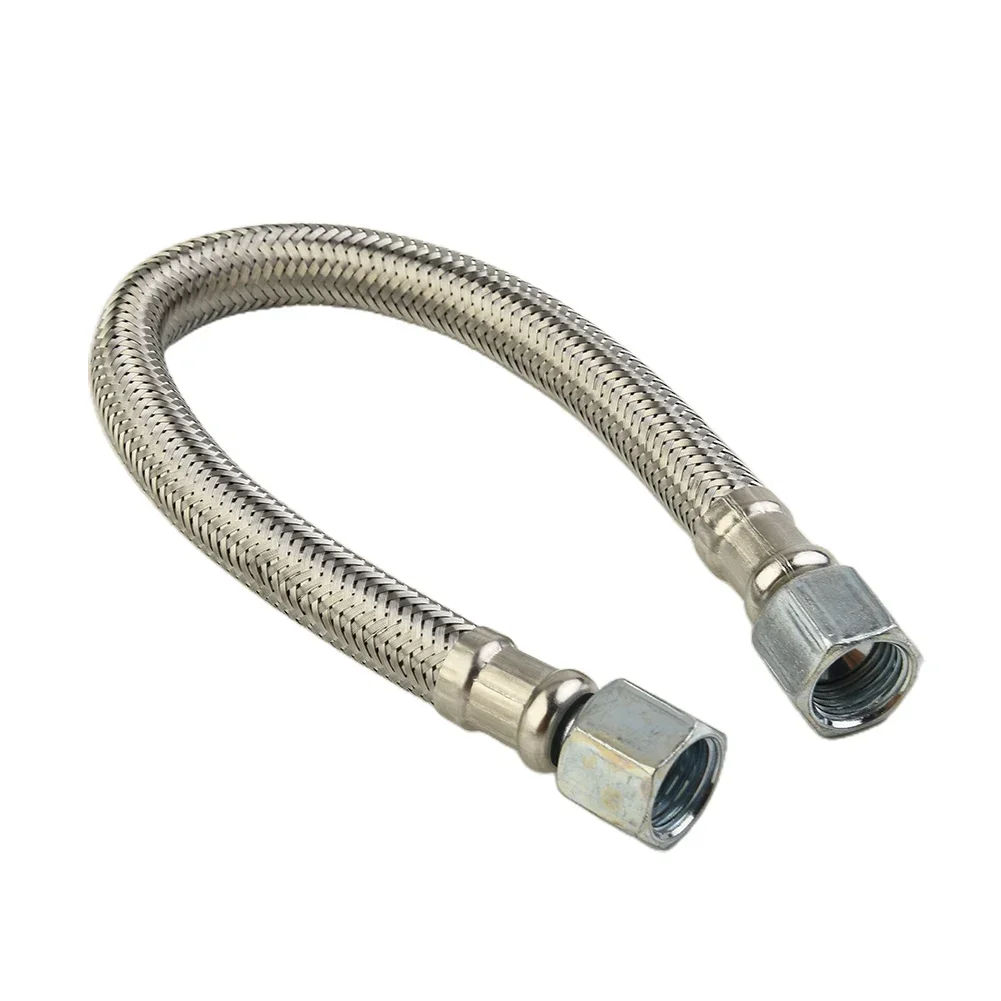 Flexible Hose Connecting Pipe Air Compressor Air Pump F14*1.5mm Flexible Hose Replacement 1* Silver Stainless Steel