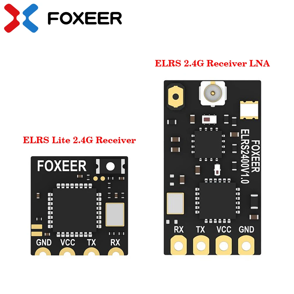 Foxeer ELRS Lite 2.4G Receiver Onboard Ceramic Antenna LNA Indicator for ELRS 2.4G TX RC FPV Freestyle Long Range Drone  Parts