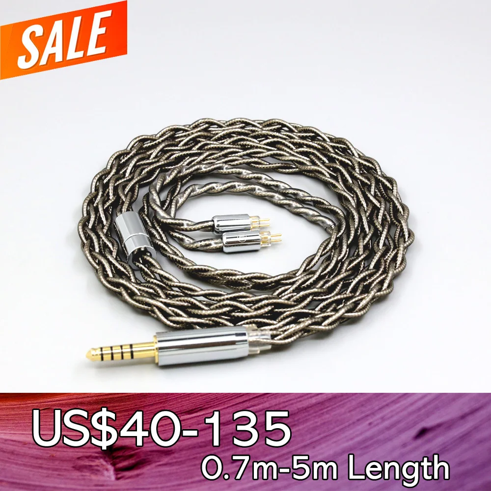 99% Pure Silver Palladium + Graphene Gold Earphone Cable For 0.78mm 2pin BA W4r UM3X UM3RC JH13 High Step LN008207