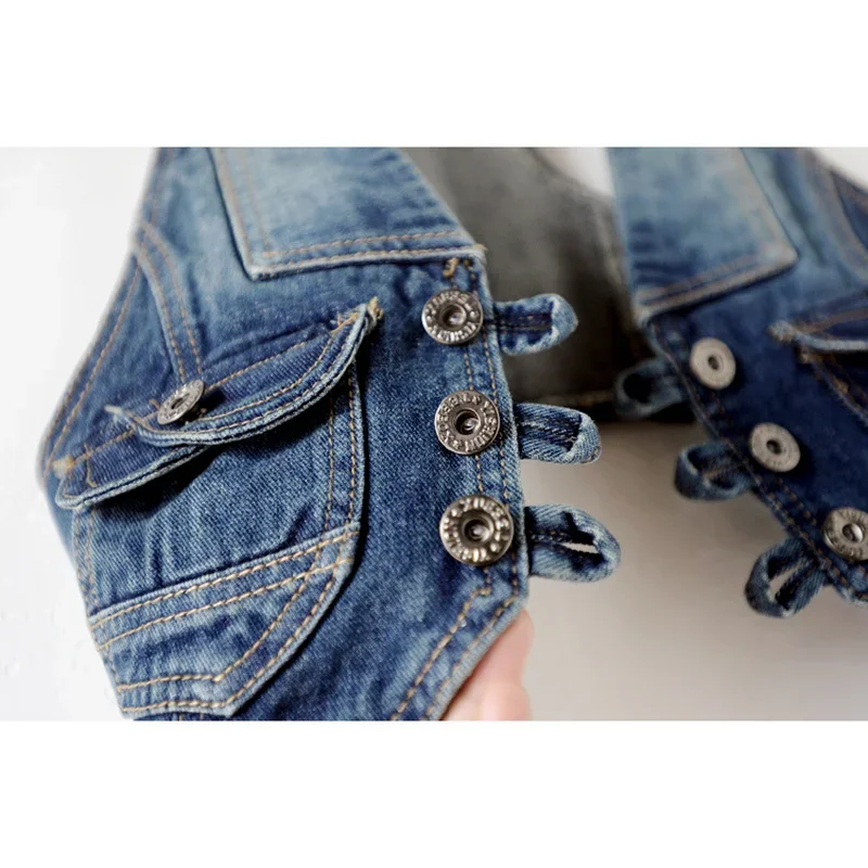 

Korean Vintage Blue Sling Denim Vest Summer Women Waistcoat Slim Short Cowboy Sleeveless Jacket Coat Casual Jeans Vests Female