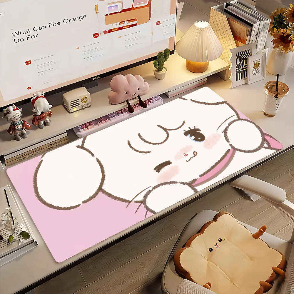 Cartoon M-MIKKO Mouse Pad Non-slip Locking Edge DeskMat PC Laptop Accessories Rubber Office Keyboard Large Game