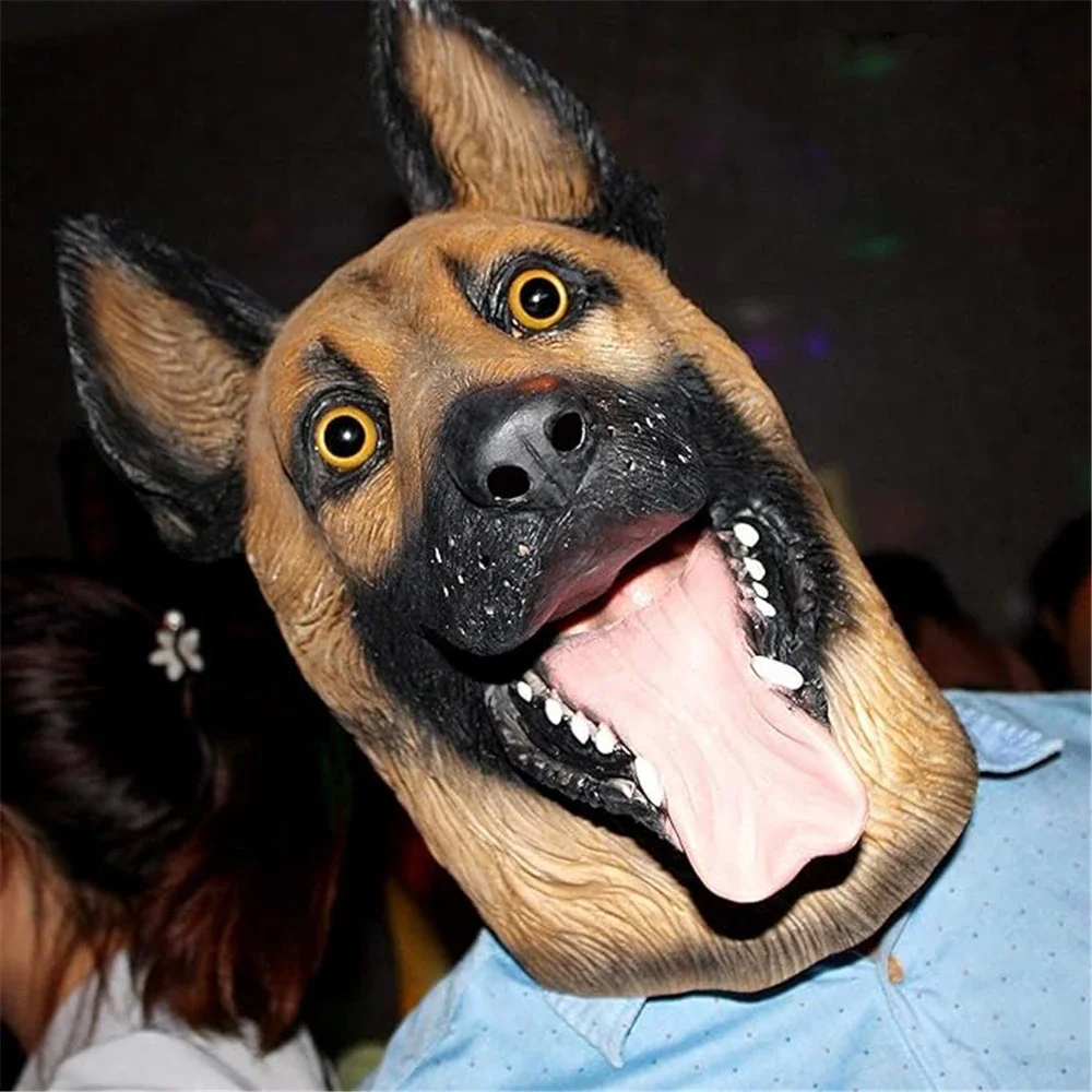 Dog Head Mask Halloween Party Dog Costume Masks Mask Super Bowl Underdog Costume Latex Animal Head Mask