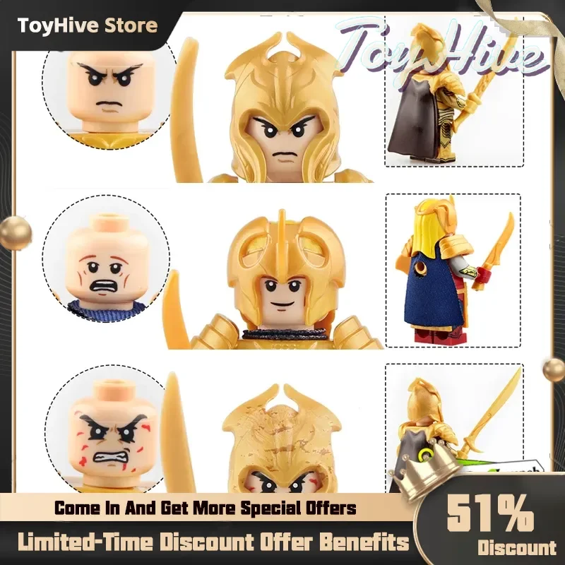 20 pièces militaire médiéval seigneur des elfes garde armée Orcs dénoyaut guerriers les anneaux enfants Mini blocs de construction assemblés figurines