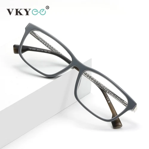 VICKY, nuevas gafas de lectura clásicas de negocios simples para hombres, diseño cuadrado geométrico, gafas de lectura antiluz azul, prescripción personalizable LS205