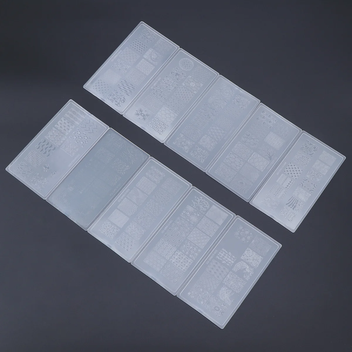 10 stücke Nagel Stempel Platte Diy Spitze Design Hochglanz Finish Für Professionelle Maniküre Kunst Dekoration Zu Hause Party Nail art