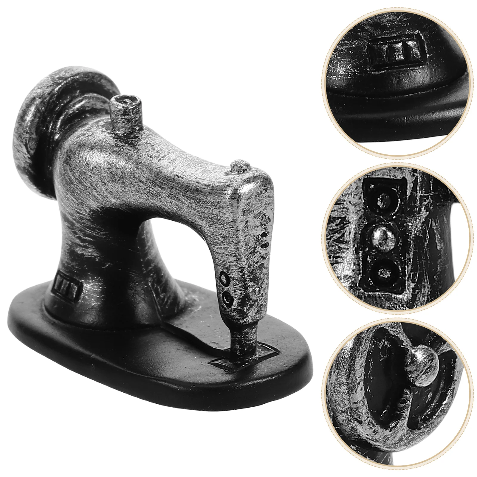 

Vintage Miniature Sewing Machine Landscape Home Appliances Resin Decor Dollhouse Realistic Mini Furniture Toy
