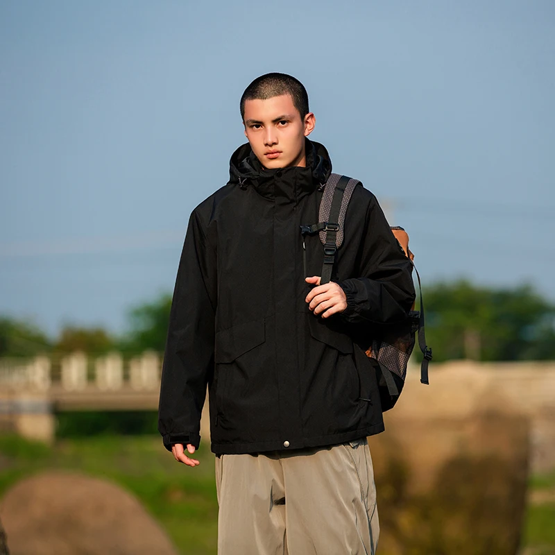 

Осенне-зимняя ветровка «три в одном», рыболовный костюм, комплект из двух предметов, съемный теплый лыжный костюм, ветрозащитный альпинистский костюм