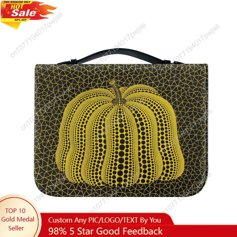 

Funny Yayoi Kusama Pumkin Bible Bags Christian Gifts Personalized Cover Bible Pack Waterproof Leather Bag Pockets Package Case