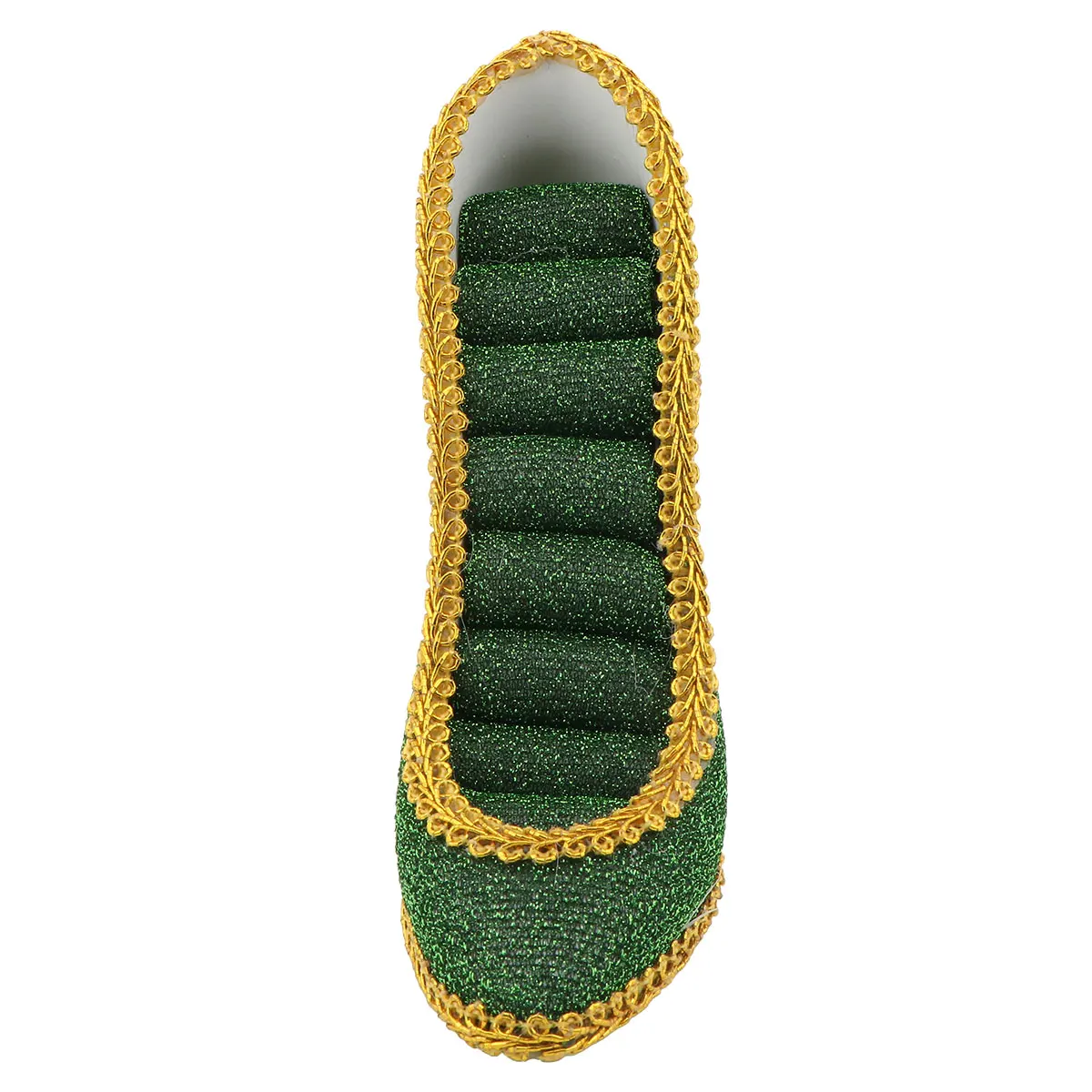 

1pc Resin Jewelry Display Stand High Heel Design Earrings Rack Necklace Holder Ring Storage Household Decoration Dark Green