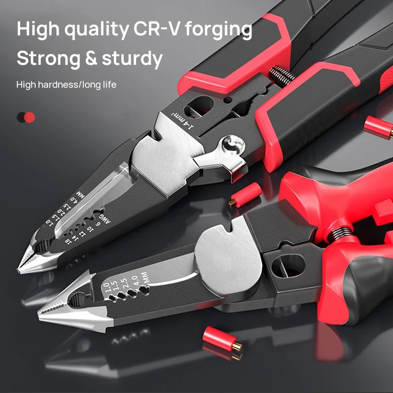ELECTRIC Wire Strippers 6 in 1 Multi-Functional Electrical Pliers Wire Repair Tools Professional Cable Cutting Tools
