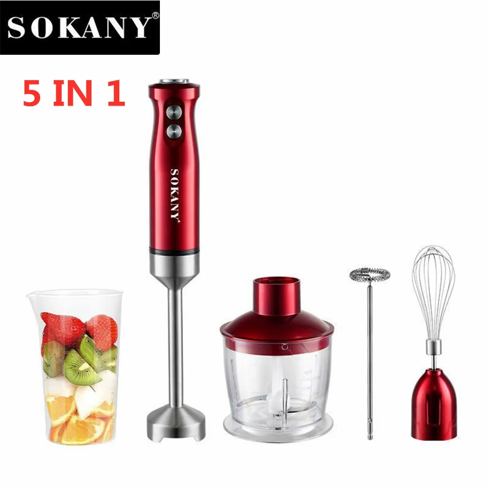 

5 in 1 Juice Hand Portable Kitchen Blenders 220V 600ML Electric Mixer Machine Meat Grinder Juicer Cup Food Processor Chopper 착즙기