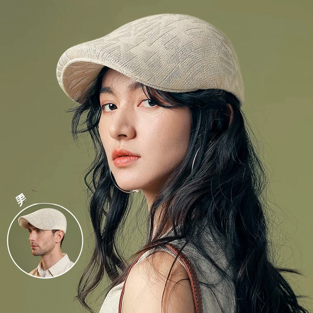 retro-breathable-casual-beret-duckbill-cap-unisex-spring-summer-new-style-fashionable-all-match-adjustable-polyester-cotton