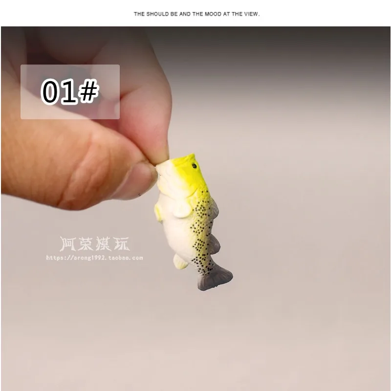모형 작은 광어 미니어처 피규어 미니어처 풍경 모델 낚시 장면 미니 장식 피규어 장난감