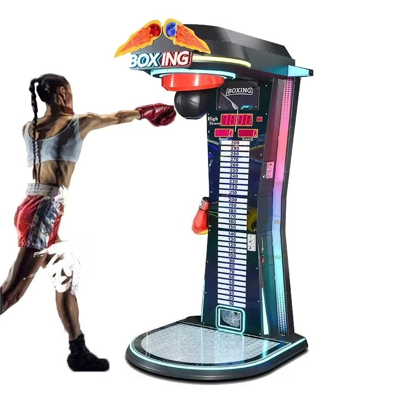 Customized Factory Direct Coin Operated Electronic Boxing Arcade Machine Big Punch Force Testing Game for Kids Amusement Center
