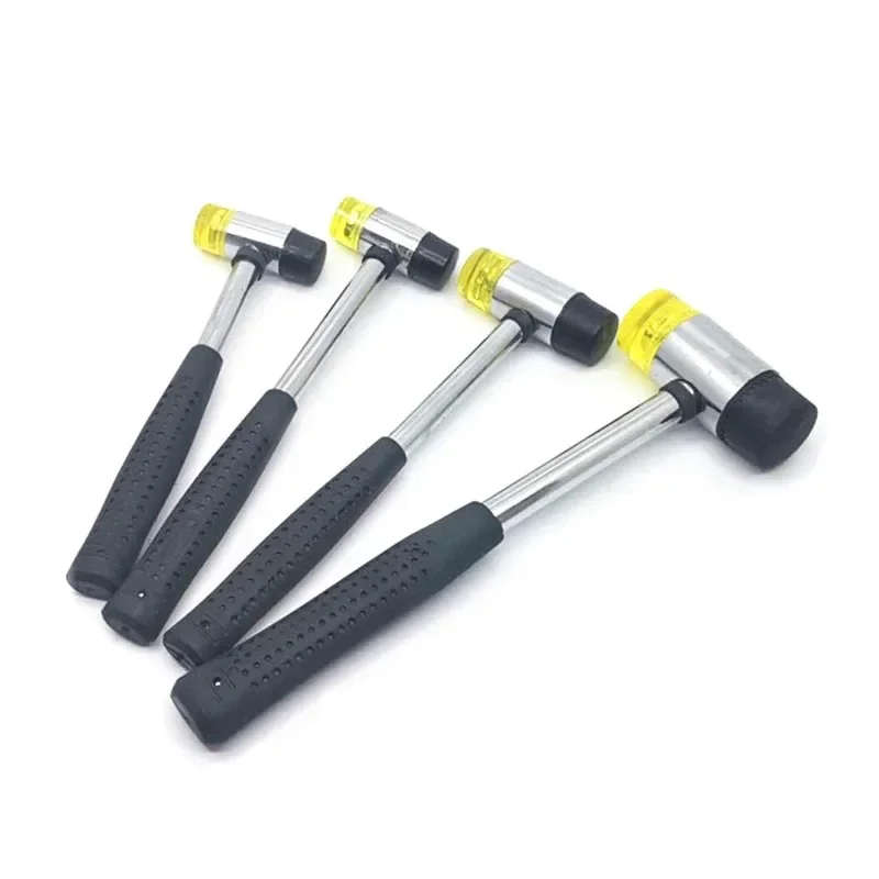 Double Face Soft Tap Rubber Hammer 25/30/35/40/45mm Multifunctional Glazing Window Beads Hammers Nylon Head Rubber Mallet