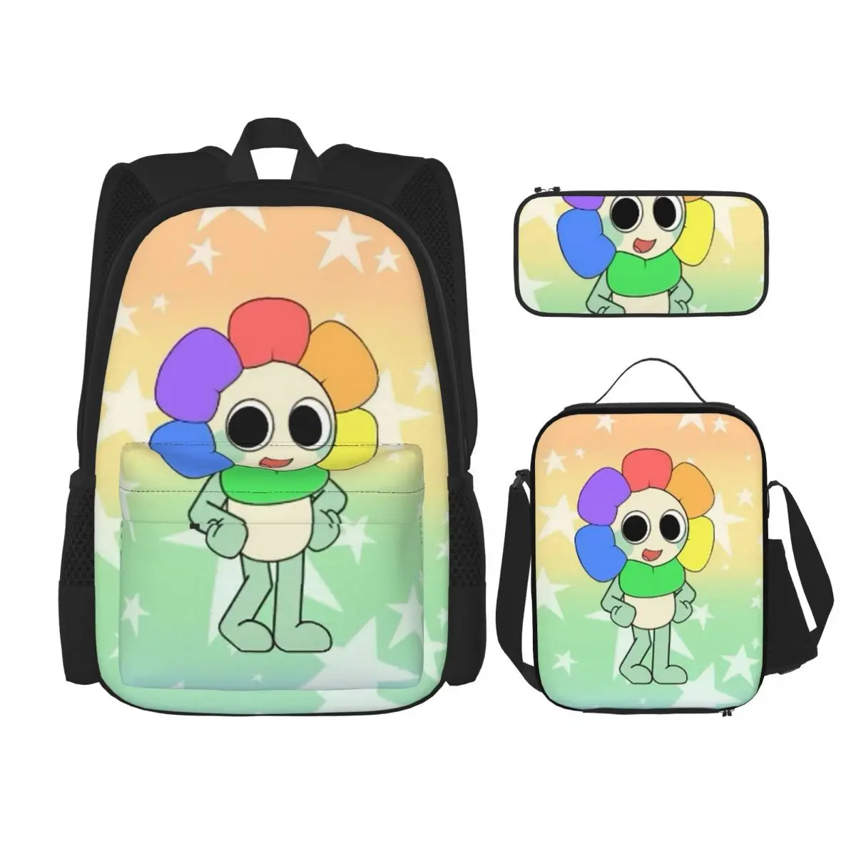 

Dandy's World Dandy Backpacks Boys Girls Bookbag Students School Bags Kids Rucksack Lunch Bag Pen Bag Three-Piece Set