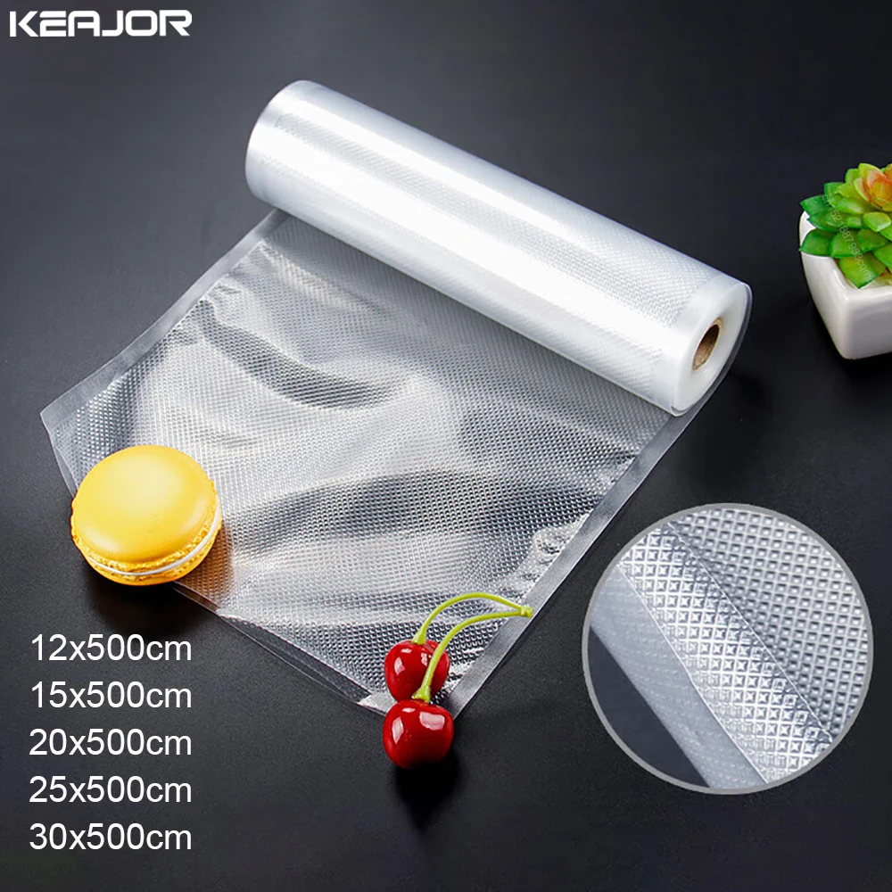 Vacuum Packaging Bags for Food 500cm/Rolls Empty Food Storage Vacuum Bags for Vacuum Sealer Food Fresh Long Keeping Roll Bags