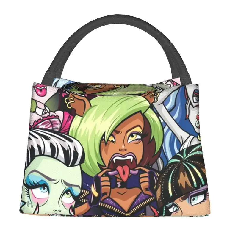 Custom Draculaura Girl Monster High Lunch Bags Men Women Warm Cooler Insulated Lunch Box for Picnic Camping Work Travel