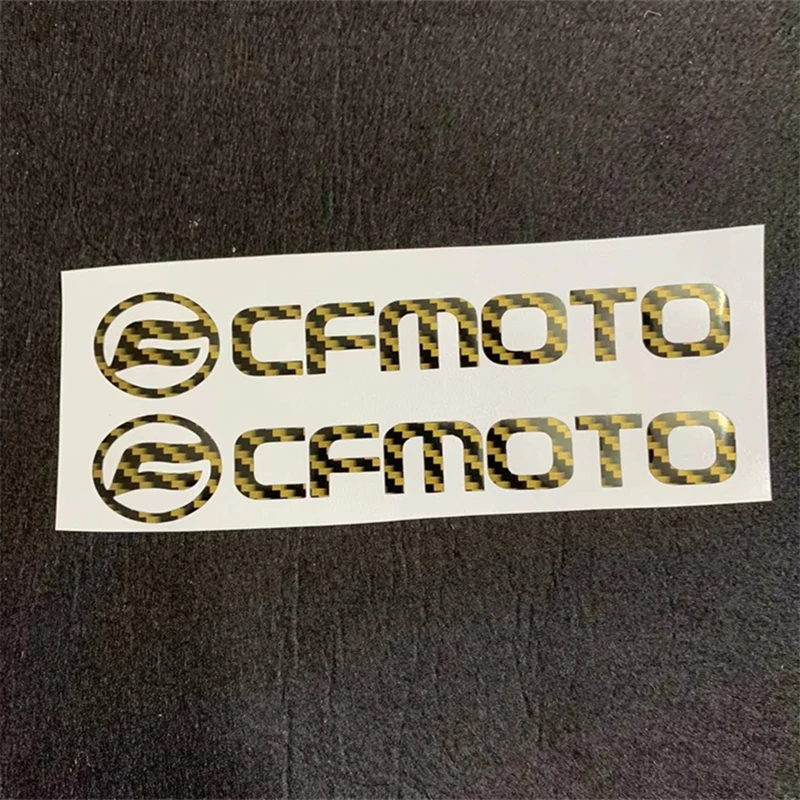 2PCS Motorcycle Refit Sticker CFMOTO Logo Decorative Carbon Fiber Vinyl Wrap Film Waterproof Colorful Decals For CFMOTO