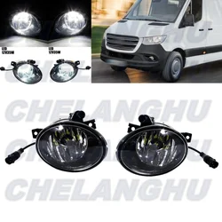 LED Fog Lights For Benz Sprinter W907 W910 2019 2020 2021 Pair Left+Right Front Bumper Fog Lamp 9109062500 9109062600