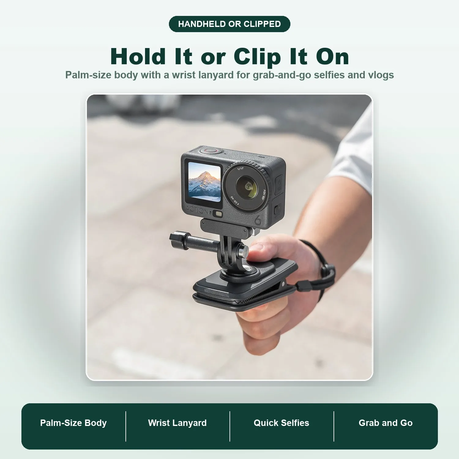 Action Camera Magnetic Backpack Clip 3 Prong Mount Bundle Chest Wrist Helmet Handlebar Suction Cup for GoPro Insta360 DJI Osmo