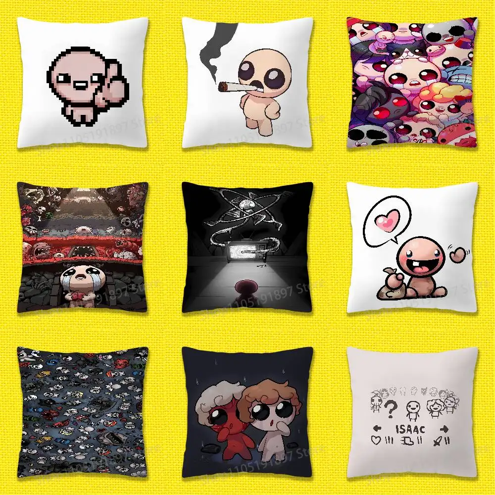Game The Binding of Isaac Throw Pillow Case For 45x45cm 40x40cm 55x55cm 50x50cm 30x30cm Square Car Pillowcase Shell