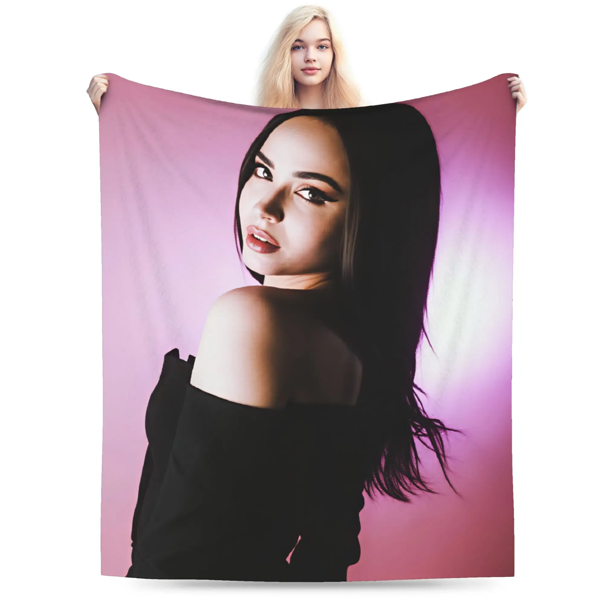 Actor Sofia Carsons Blankets Girls  Flannel Bedding Throws For Chair Sofa Bed Warm Comfy Custom Quality Bedspread Gift