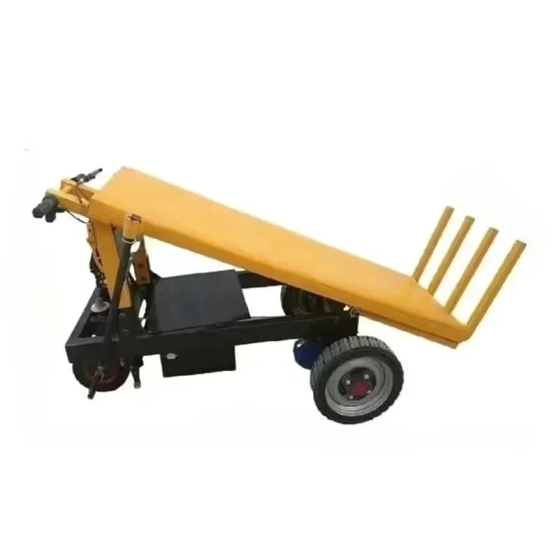 

Construction site hand push 2 wheel brick pulling truck livestock feed transportation electric transport flatbed truck