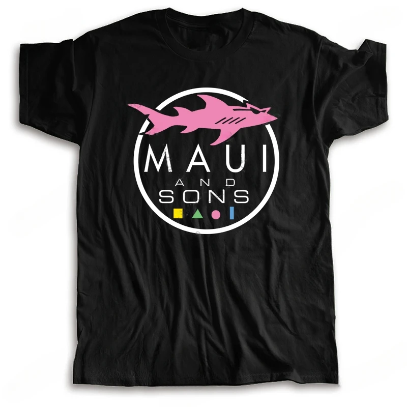 Men brand t-shirt black new o-neck fahsion loose cool tshirt MAUI AND SONS Bigger Size Homme High Quality casual Tee-shirt