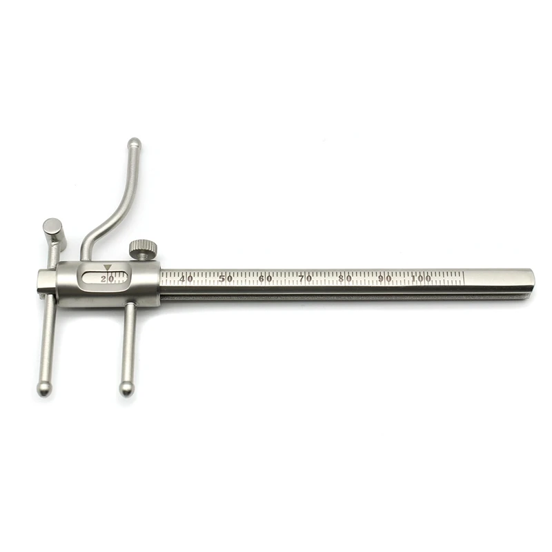 

Стоматологический скользящий штангенциркуль, ортодонтический индикатор подбородка, измерительный прибор для зубного имплантата, штангенциркуль, линейка 20-100 мм, нержавеющая сталь