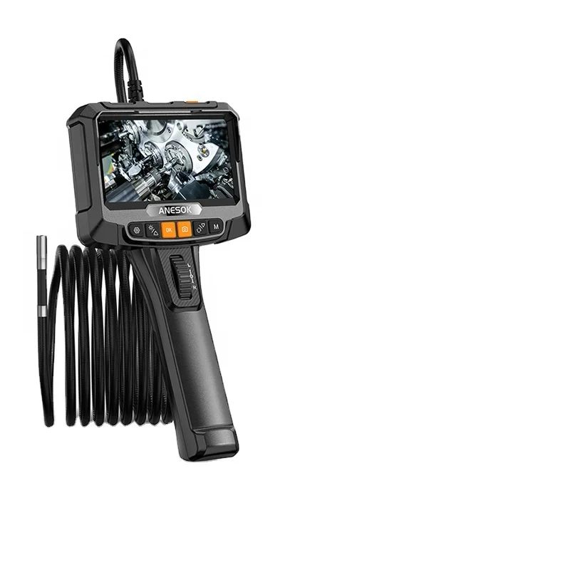 Endoscope de tuyau S10 à double objectif, 360 degrés, endoscope orientable industriel, caméra haute définition, entretien de voiture, détection de moteur