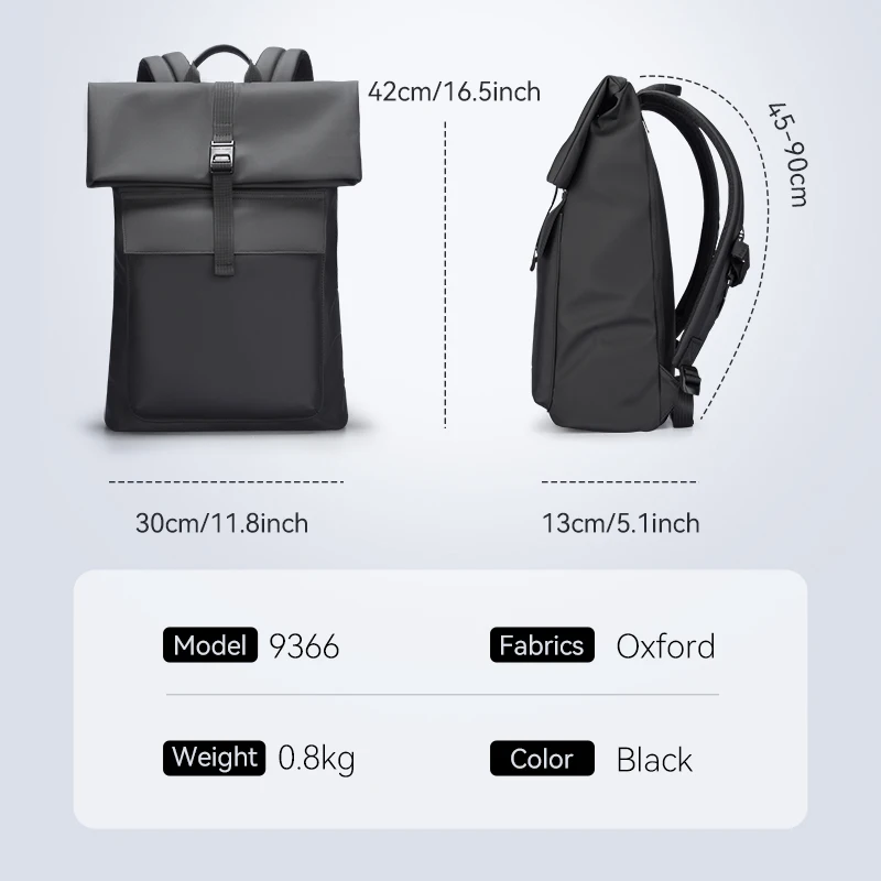MARK RYDEN Roll-top Expandable Backpack 16-22L 15.6