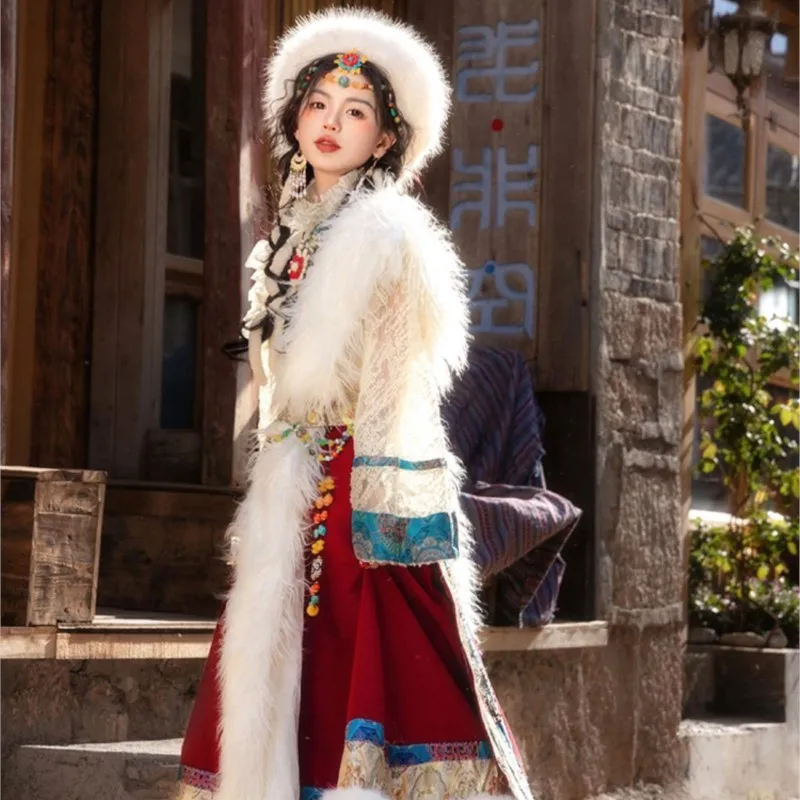 High Quality |Tibetan Costume Women's New Robe Girl's Ethnic Dance Costumes