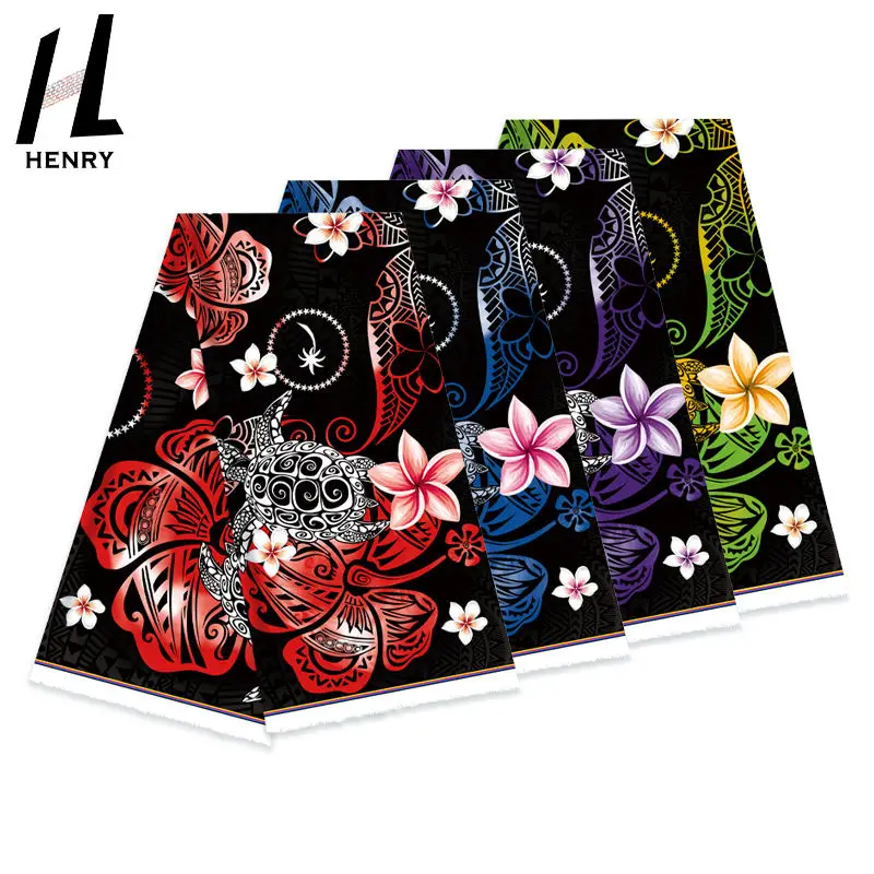 

New Design Fashion Floral Pattern 100% Polyester Island Fabric For Women's Mumu Dress