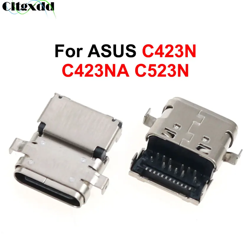 Cltgxdd 1pcs Type-C USB DC Power Jack Connector For ASUS C423N C423NA C523N Tail Plug Type C Charging Port 24Pin Female Socket