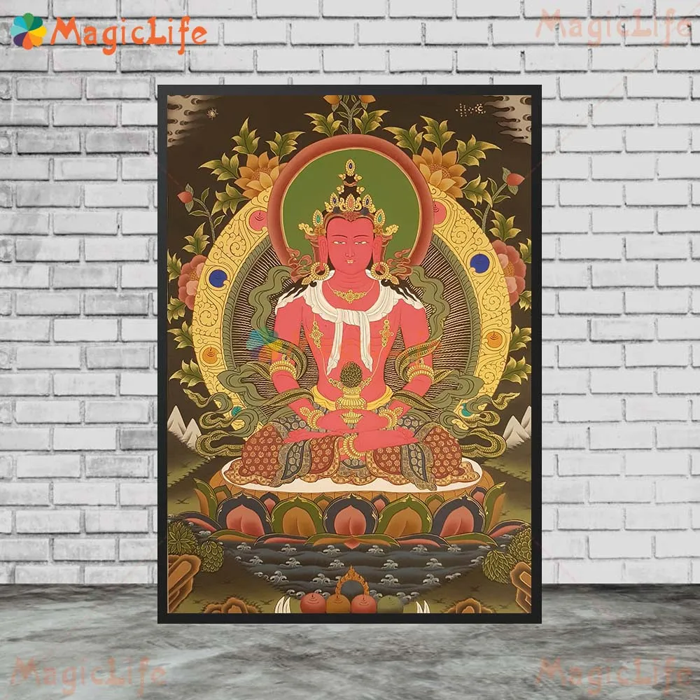 Sakyamuni Bodhisattva Buddhism Amitabha Posters Prints Wall Pictures For Living Room Poster Wall Art Canvas Painting Unframed