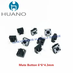10~100Pcs HUANO Mute Micro Switch 6*6*4.3mm Silent Switch Wireless / Wired Mouse Button microswitch 6X6X4.3 Silent Switches