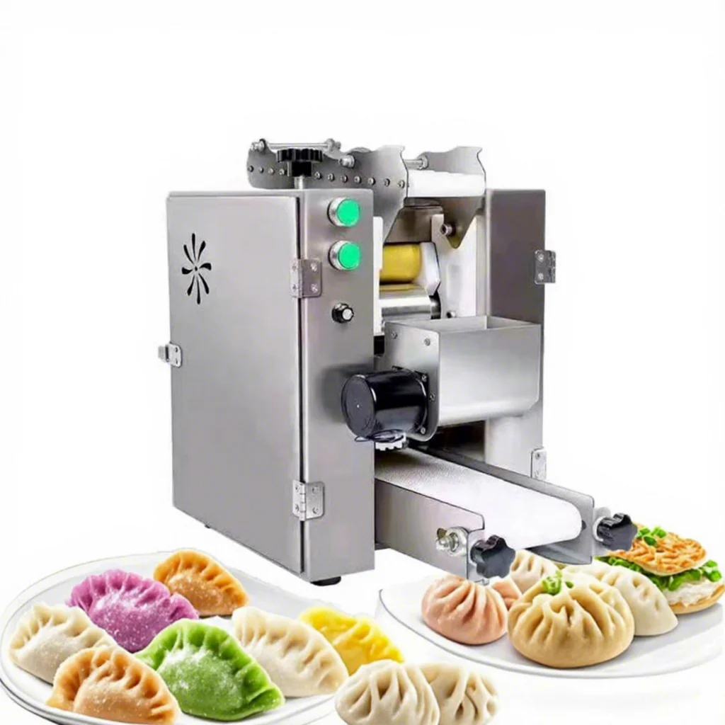 Automatic Dumpling Skin Maker Gyoza Spring Roll Pastry Skin Ravioli Dumpling Wrapper Making Machine