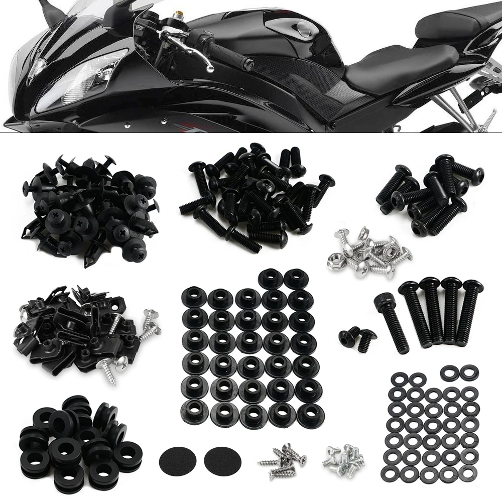 

For 2006 2007 Yamaha YZF-R6 YZF R6 YZFR6 Bodywork Fairing Bolt Kit Windscreen Screws Bolts Nuts