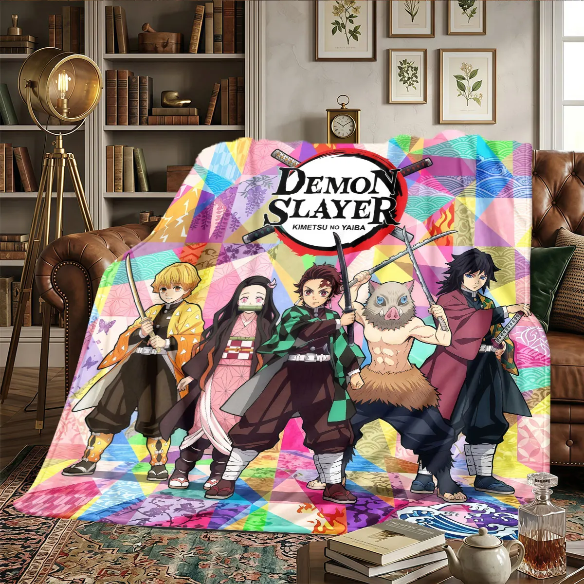 Demon Slayer Patterns Home Blanket Lightweight and portable for Naps Beds Warmth and Comfort Gifts -HE39