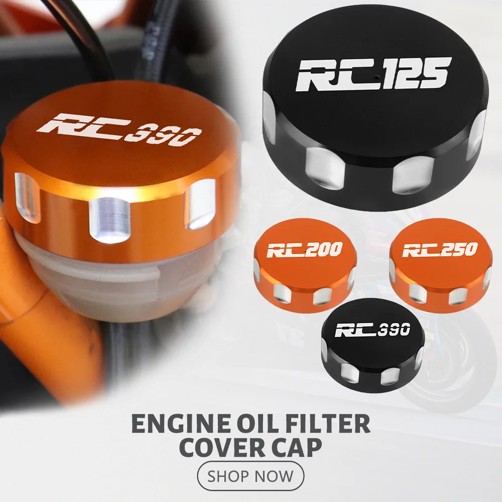 

2024 2023 2022 Motorcycle Engine Oil Filter Cover Cap Engine Tank Covers Oil Caps For Duke 125 200 390 RC125 RC200 RC250 RC390