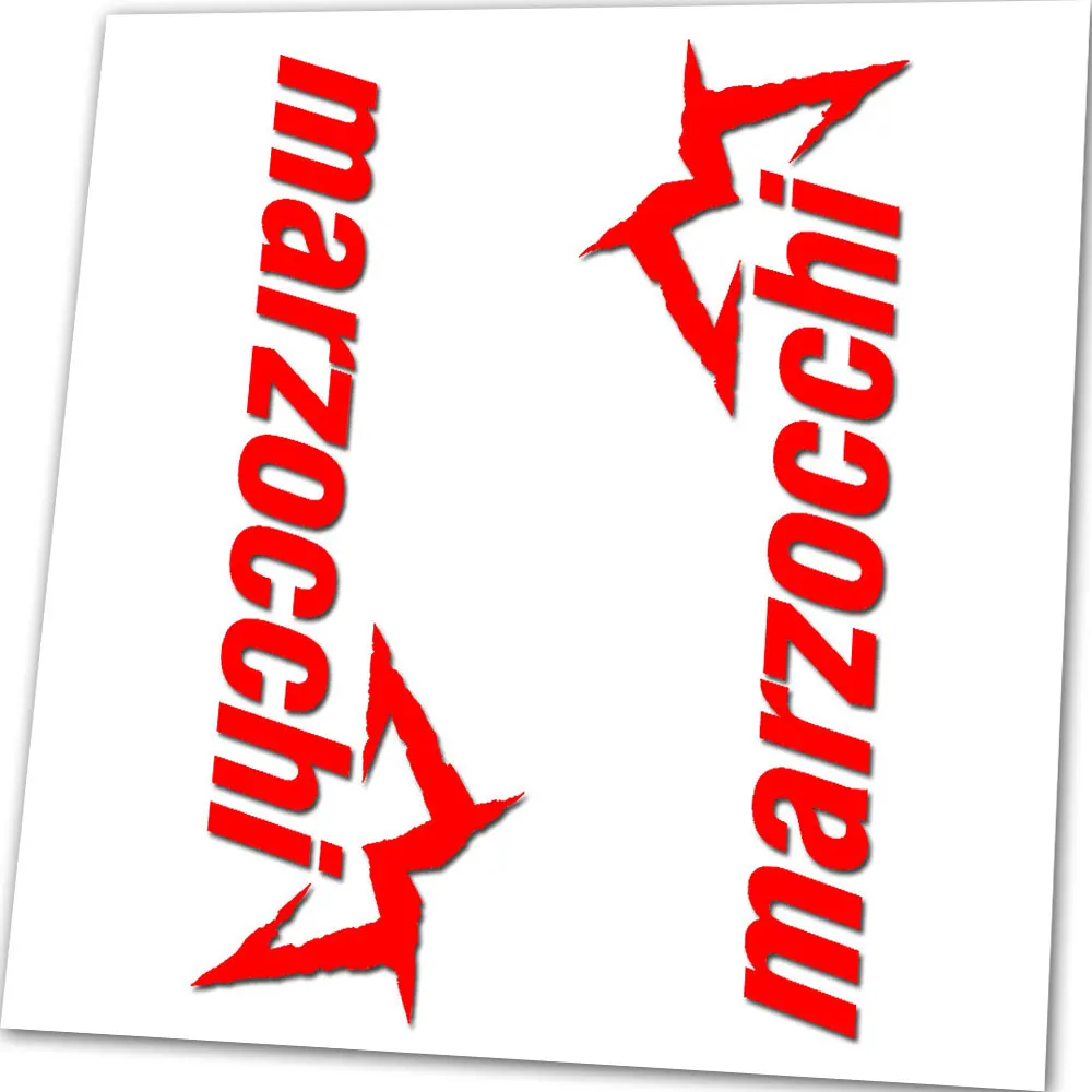 Stiker Decal Motocross Atas Garpu Sepeda Suspensi Marzocchi 22CM