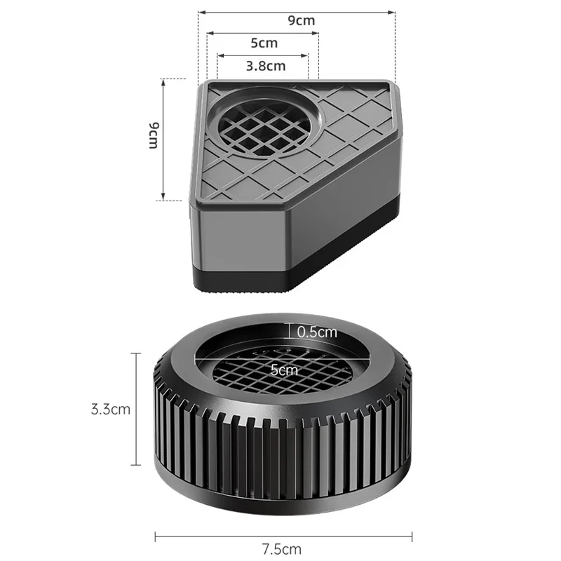 4Pcs Washing Machine Anti Vibration Pads Furniture Foot Anti Slip Pads Refrigerator Raised Bases Washing Machine Support Pads