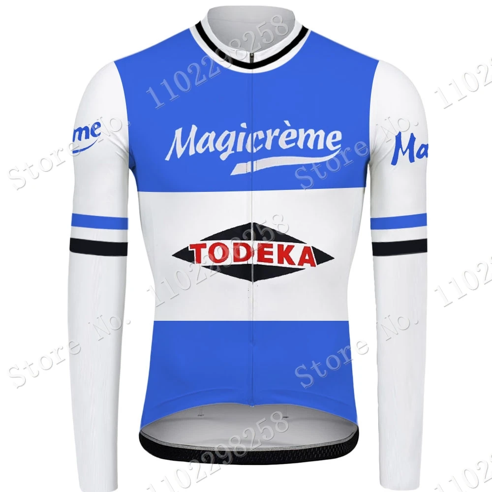 Cycling Jersey Magicreme Set 2023 Men Retro Cycling Clothing Long Sleeve Road Bike Suit Bicycle Tops Pants Bib Fietskleding