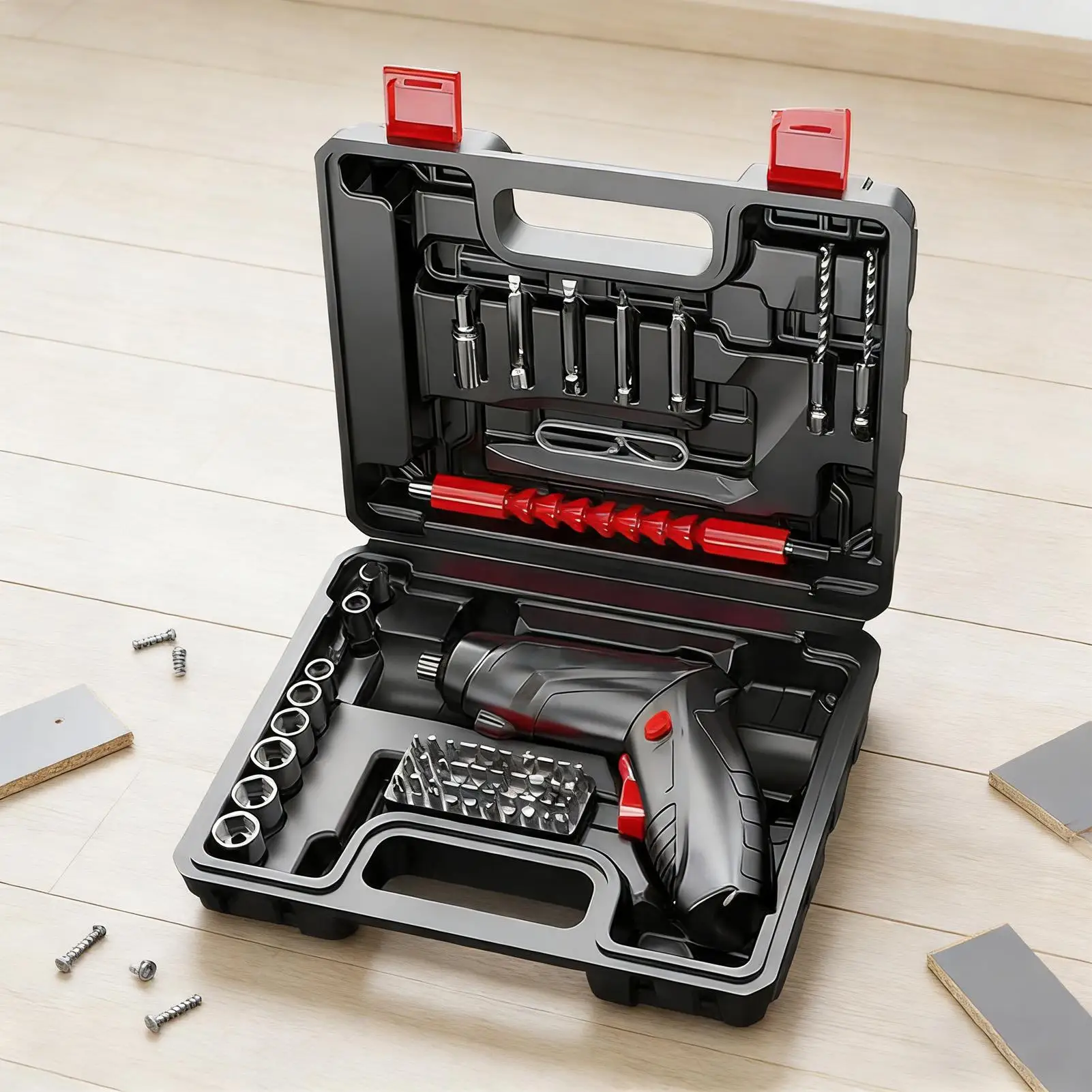 Cordless Screwdriver Rechargeable Quiet Anti-Slip Grip Rechargeable Battery Cordless Screwdriver for Homeowners Hobbyists