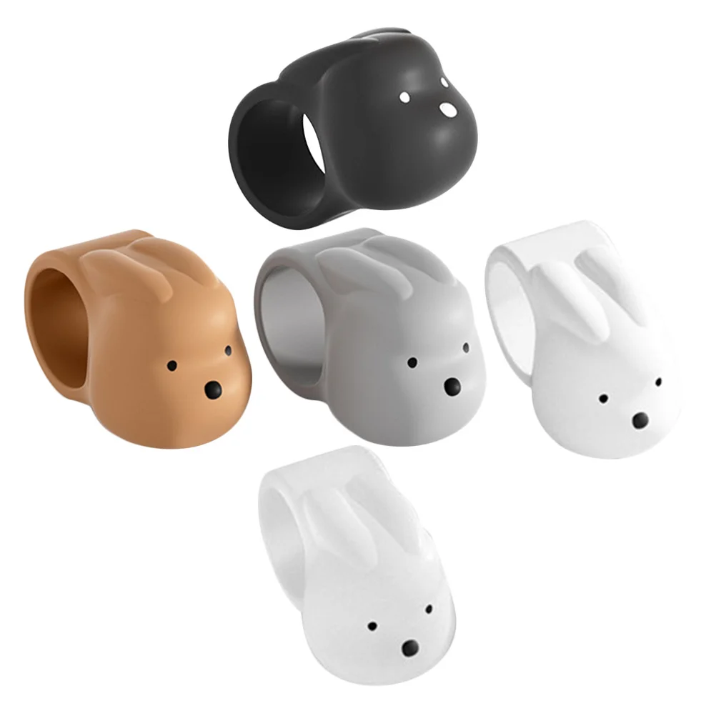 

5Pcs Cartoon Rabbit Door Knob Pads Anti-Collision Wall Protectors Universal Fit Smooth Surface Home Decor Door Knob Pads