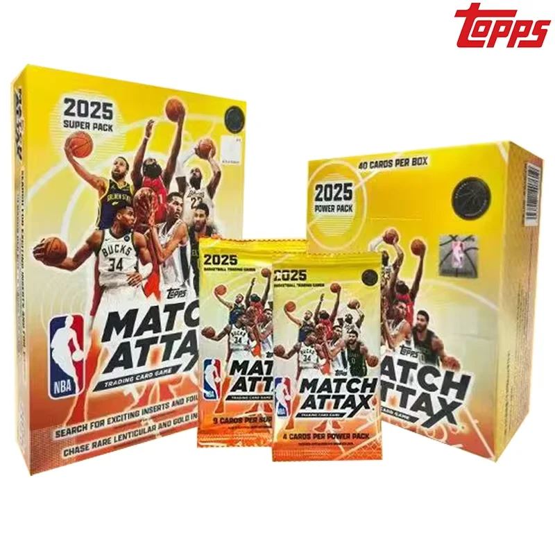 

KAYOU Новая Оригинальная Коллекционная Карточка NBA MATCH ATTAX 2025 от TOPPS: Баскетбольный Боевой Набор, Энергетический Пакет, Подарок к Празднику