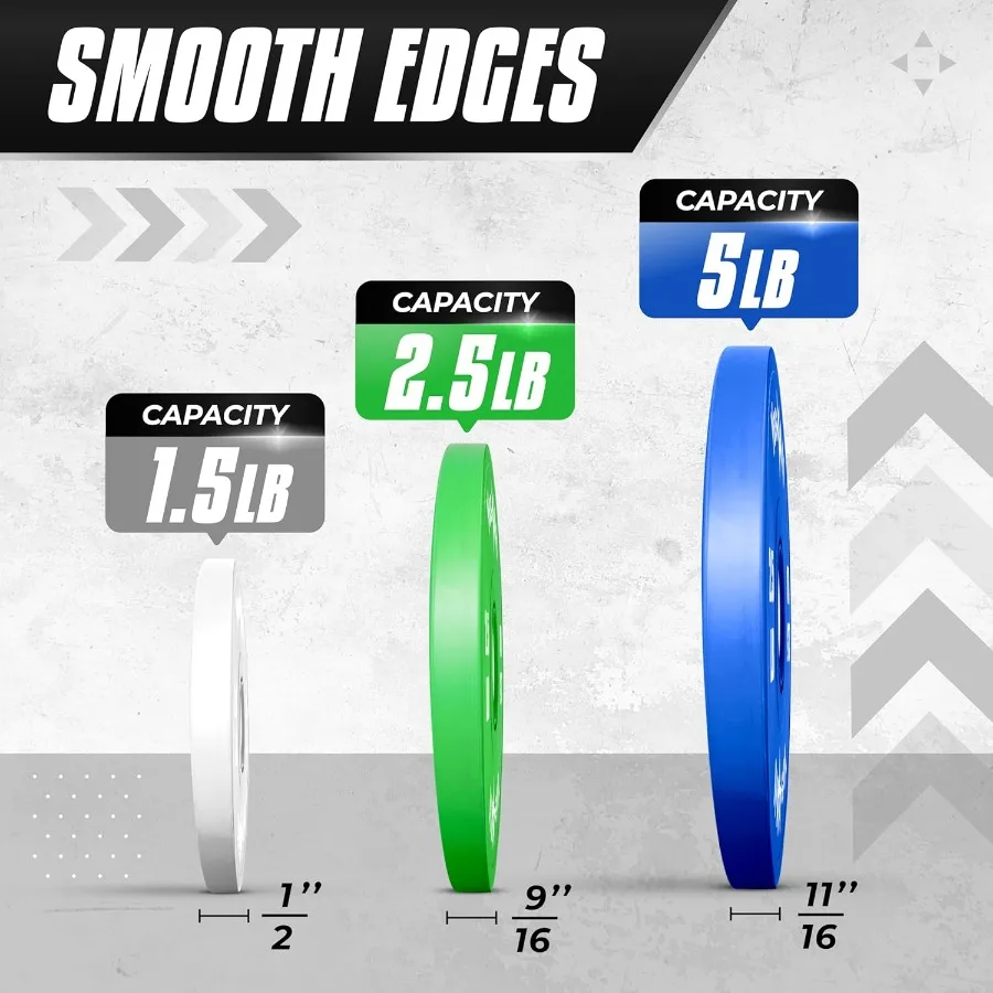 مجموعة أطباق وزن كسور لصالة الألعاب الرياضية المنزلية وتدريبات اللياقة البدنية المتوفرة في مواد الصلب والمطاط تتضمن 2 4 6 أطباق في