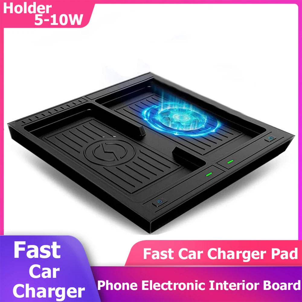 

For Honda CRV CR-V 2023 2024 Fast Car Plate Trim Accessories Center Console Charger Charging Wireless Mobile Phone Interface Pad